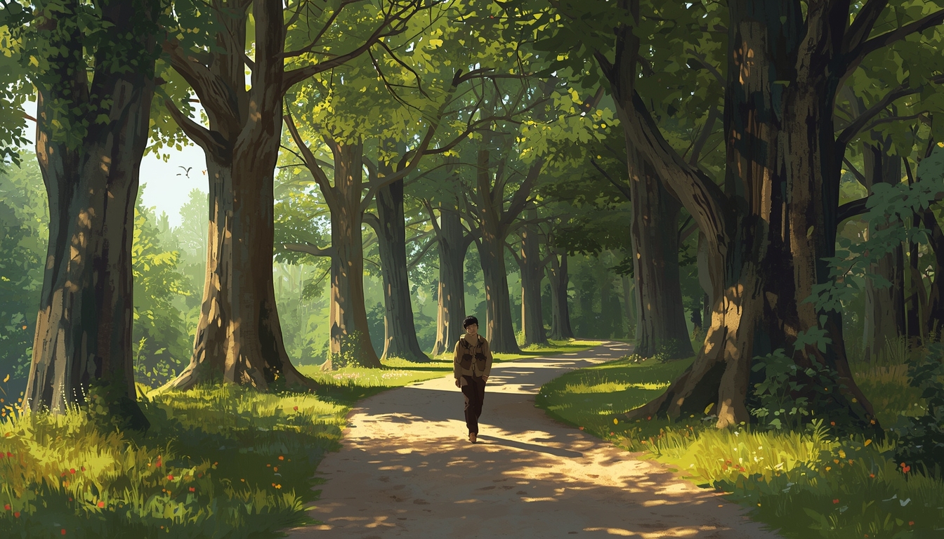 Vornyxolchral midday walk near trees